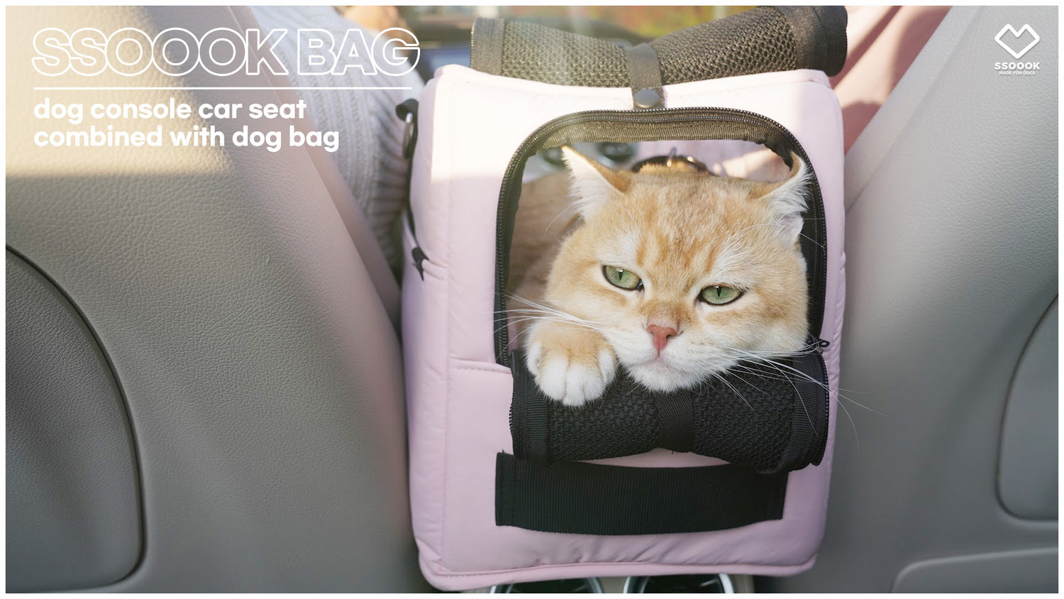 SSOOOK BAG dog console car seat combined with dog bag