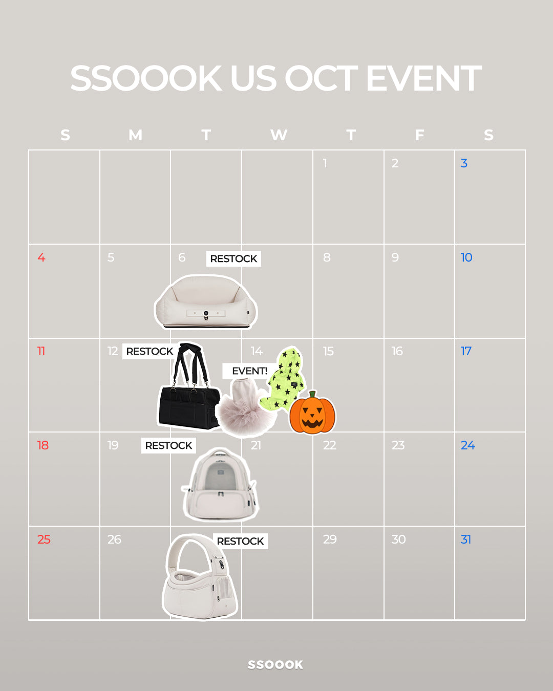 November 2026 - Events Restock schedule