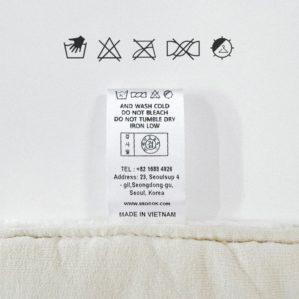 SSOOOK Product Washing and Care Instructions