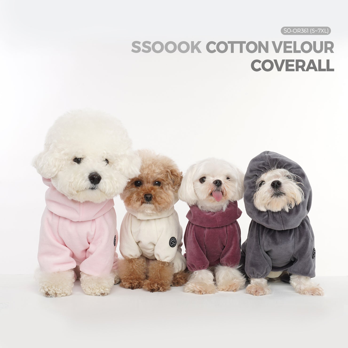 [SO-OR361] SSOOOK Cotton Velour Coverall (For Unisex) ( S ~ XL )