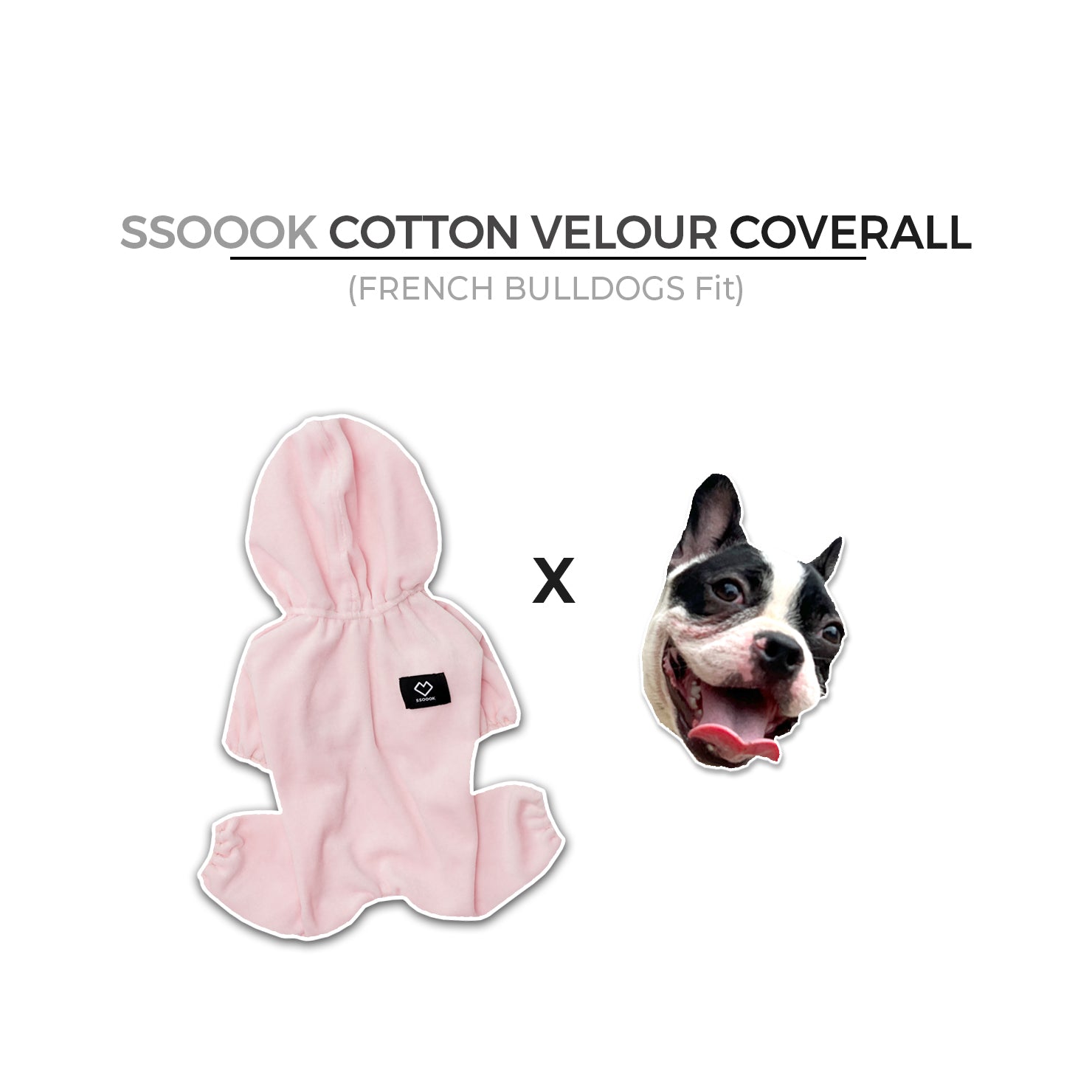 [SO-OR363] SSOOOK Cotton Velour Coverall (French Bulldog, For Unisex) ( L ~ 3XL )