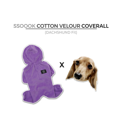 [SO-OR365] SSOOOK Cotton Velour Coverall (Dachshund Fit, For Unisex) ( M ~ 3XL )