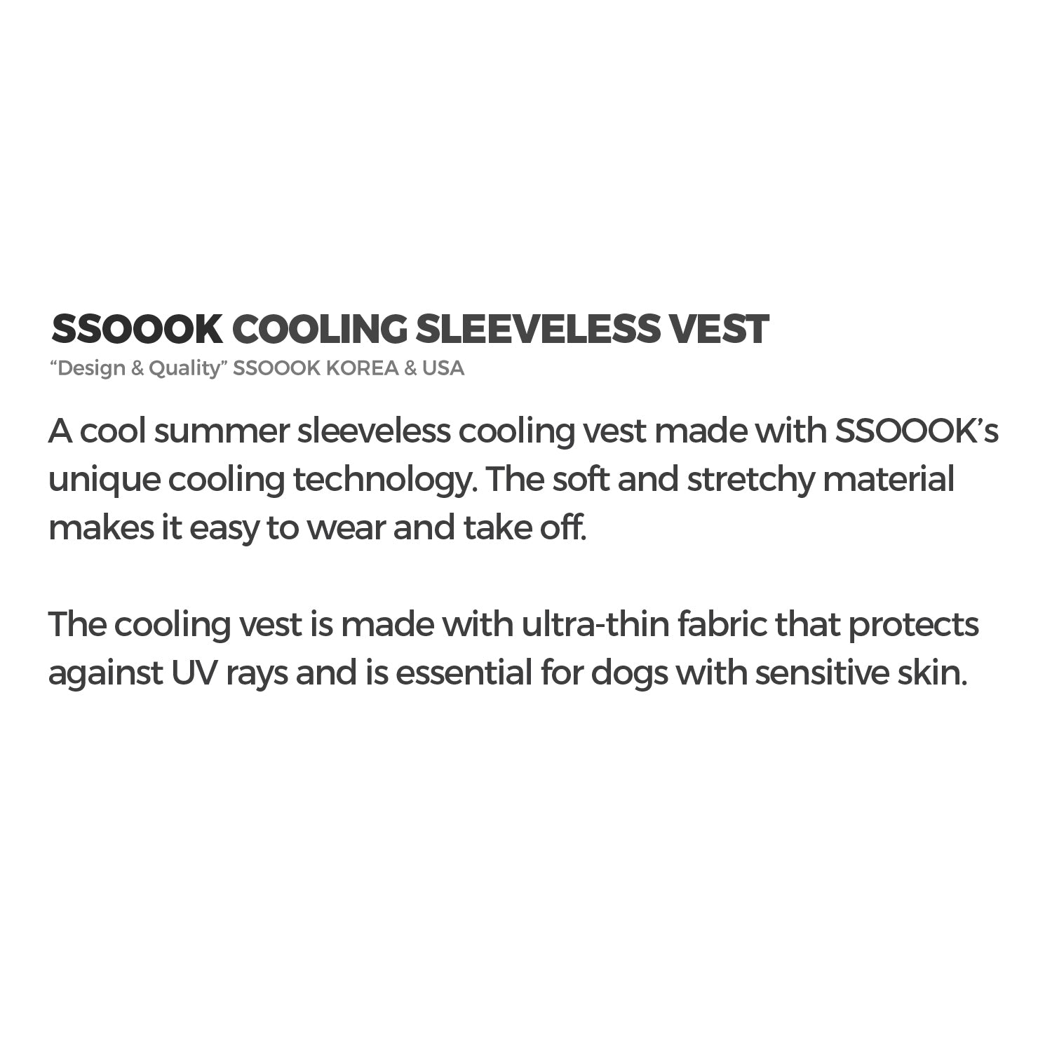 [SO-TS003] SSOOOK Ice-Cooling Vest( S ~ 3XL)
