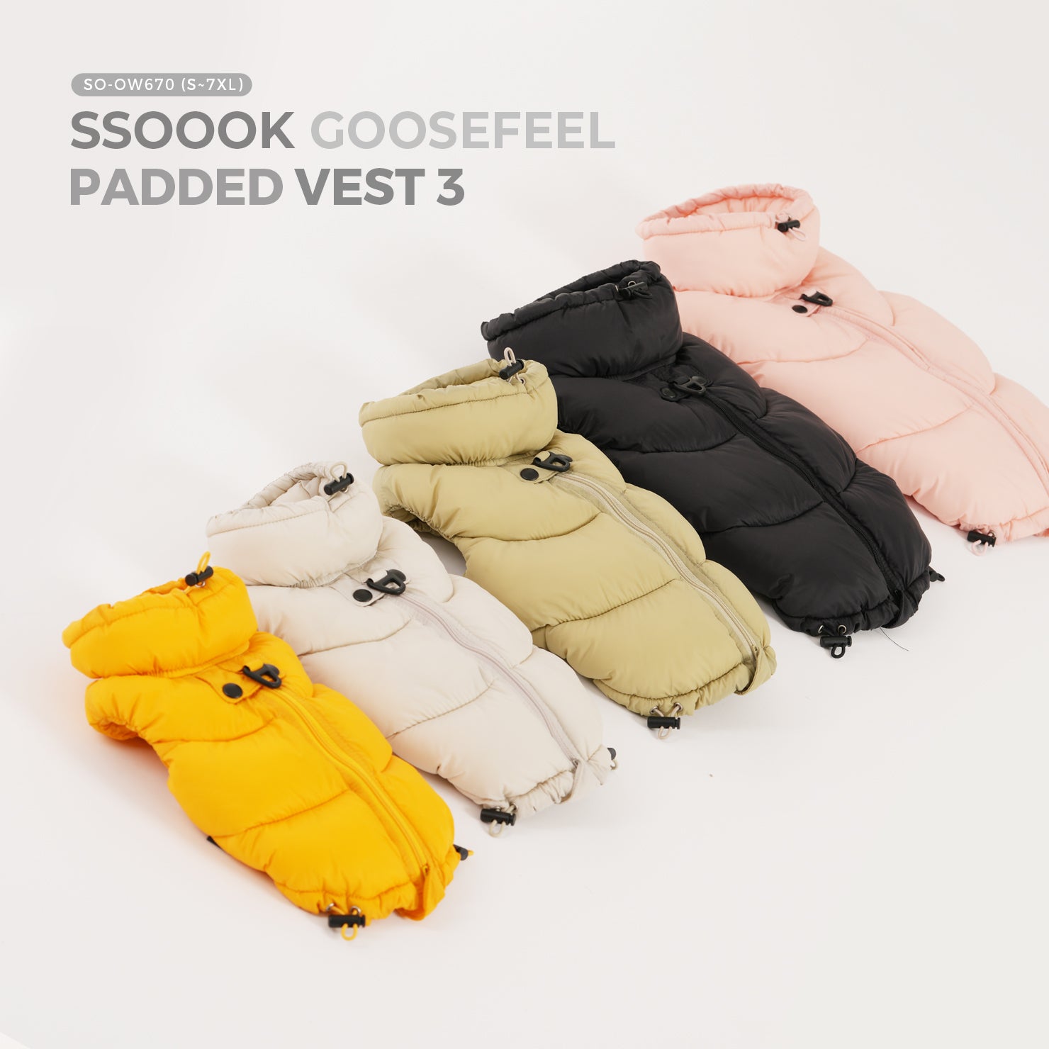 [SO-OW670] SSOOOK Goosefeel Padded Vest 3 (S ~ 7XL)