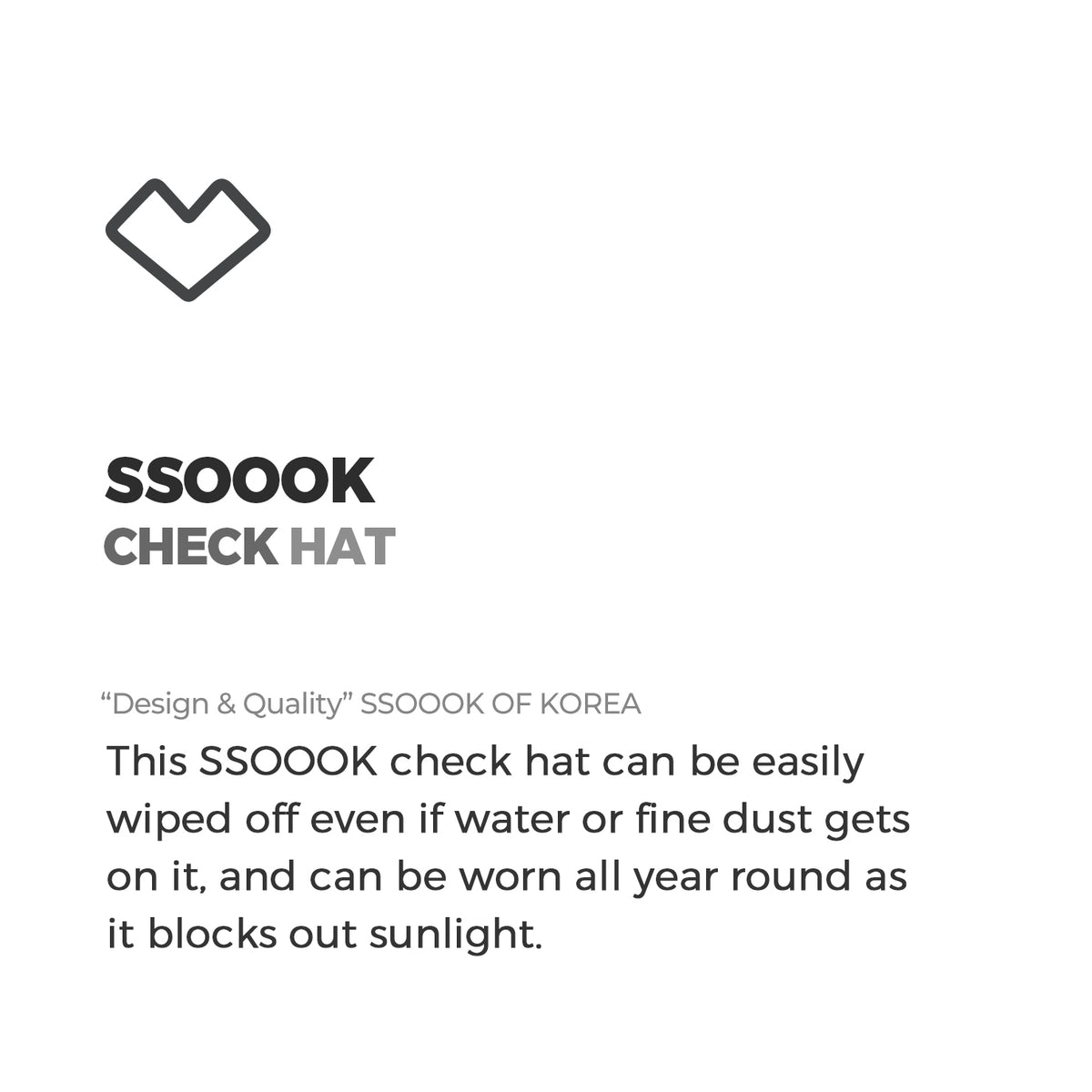 [SO-AC016] SSOOOK Check hat