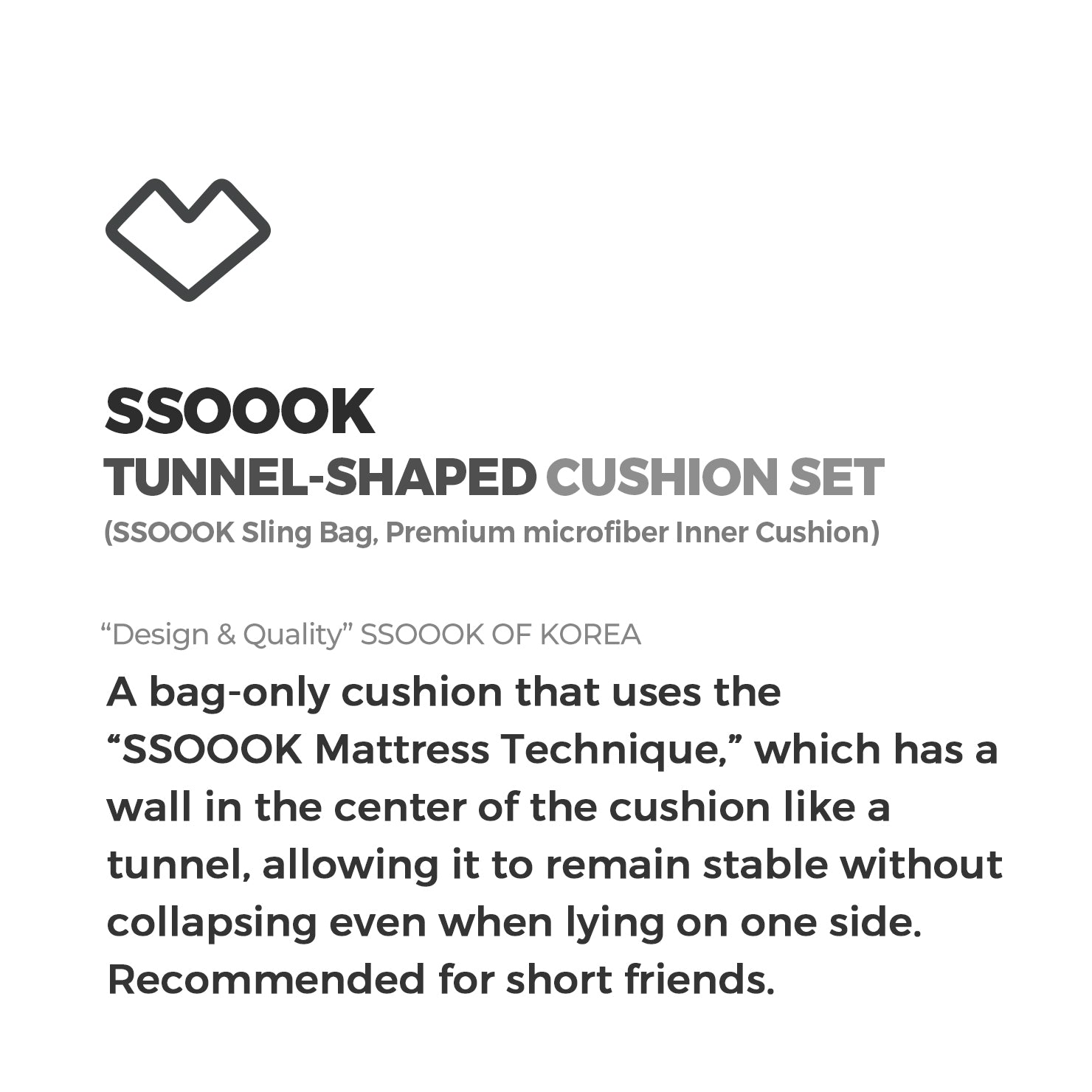 [SO-BD403] SSOOOK Tunnel-Shaped Cushion Set (Sling Bag Microfiber Cushion)
