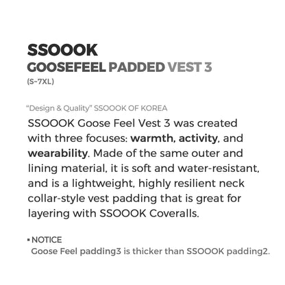 [SO-OW670] SSOOOK Goosefeel Padded Vest 3 (S ~ 7XL)