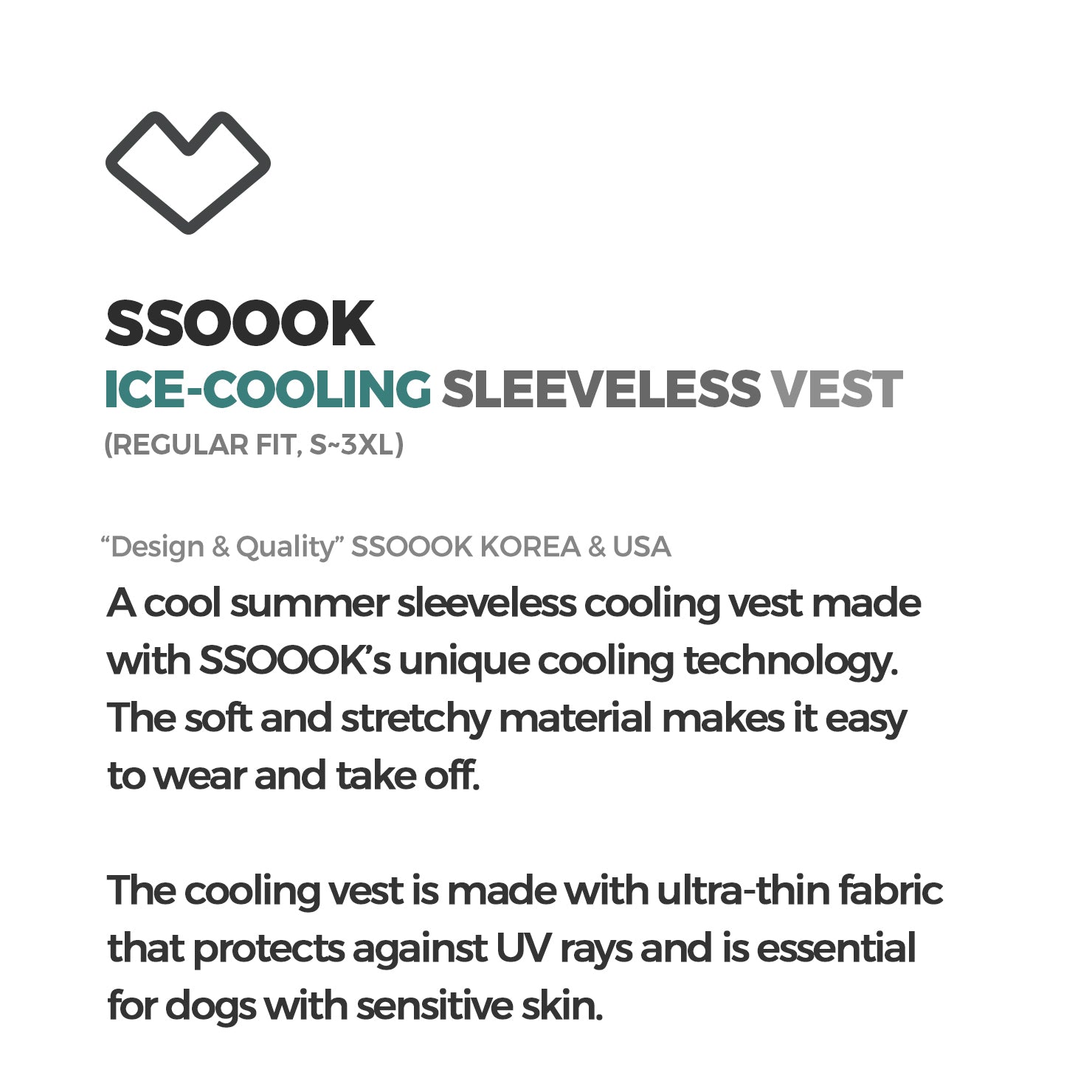 [SO-TS003] SSOOOK Ice-Cooling Vest( S ~ 3XL)