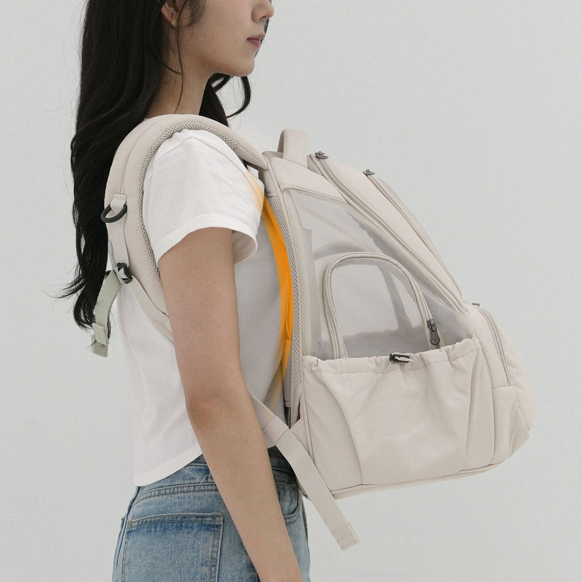 [SO-CA419] SSOOOK Mesh Front Bag Carseat™ (V. Double Window)