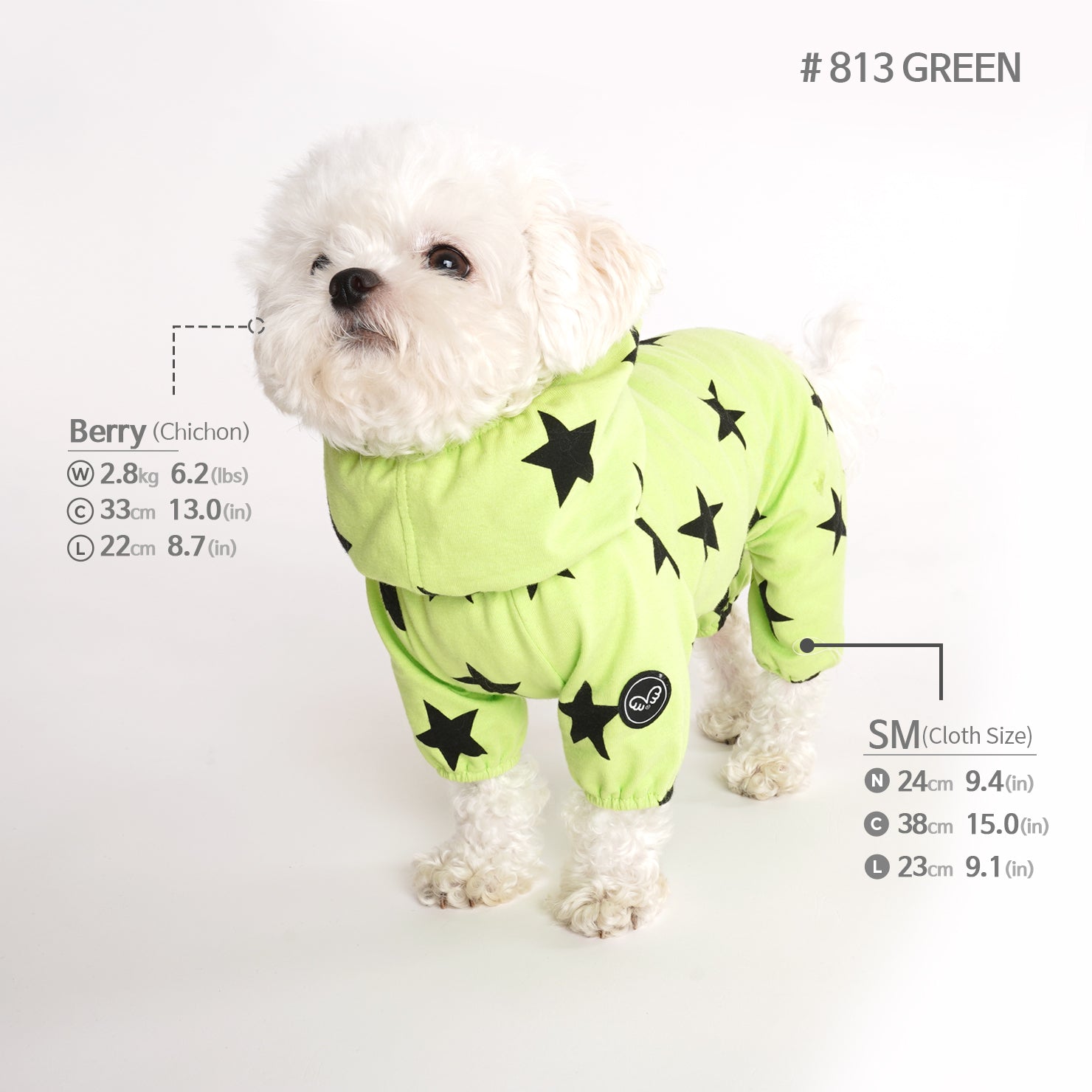 [PA-OR131] PUPPYANGEL Star Single Coverall (For Unisex) ( S ~ XL )