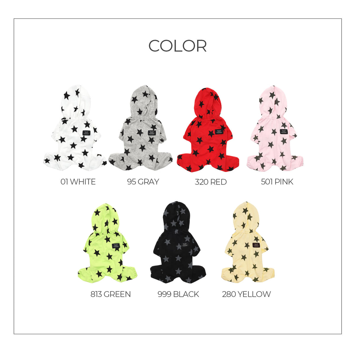 [PA-OR131] PUPPYANGEL Star Single Coverall (For Unisex) ( S ~ XL )