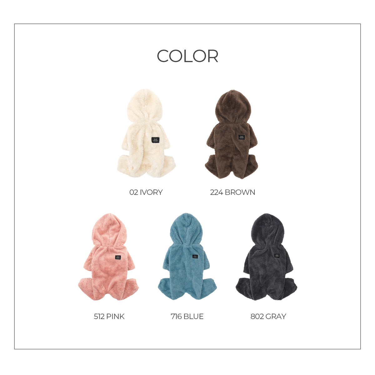 [PA-OR164] PUPPYANGEL DUMBLE BOA (BJ RONG) Coverall ( For Unisex, S ~ XL )