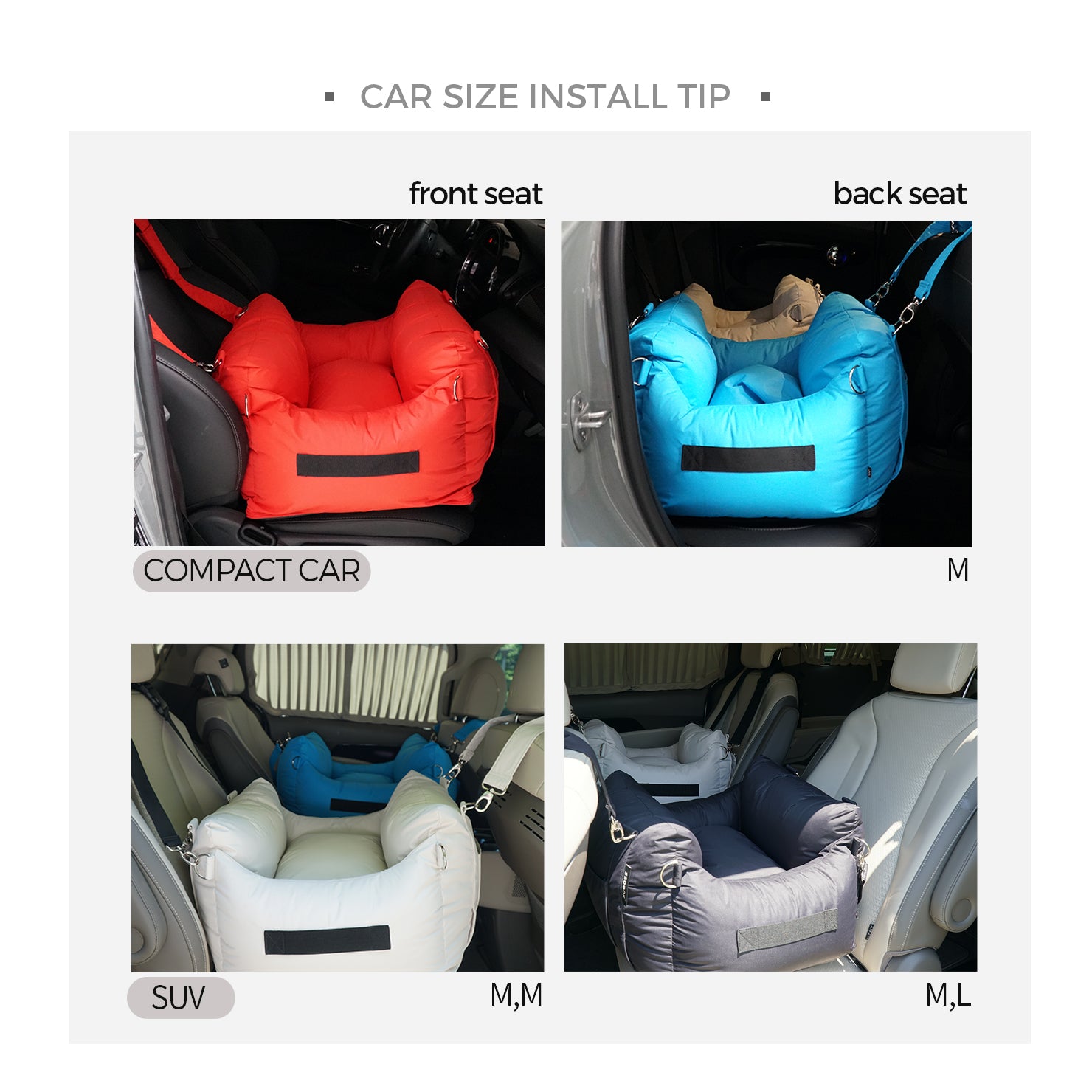 SSOOOK ★ CARSEAT FULL COVER Kenel Type Ssize SSOOOK Kennel Insulated Full Set Car Seat