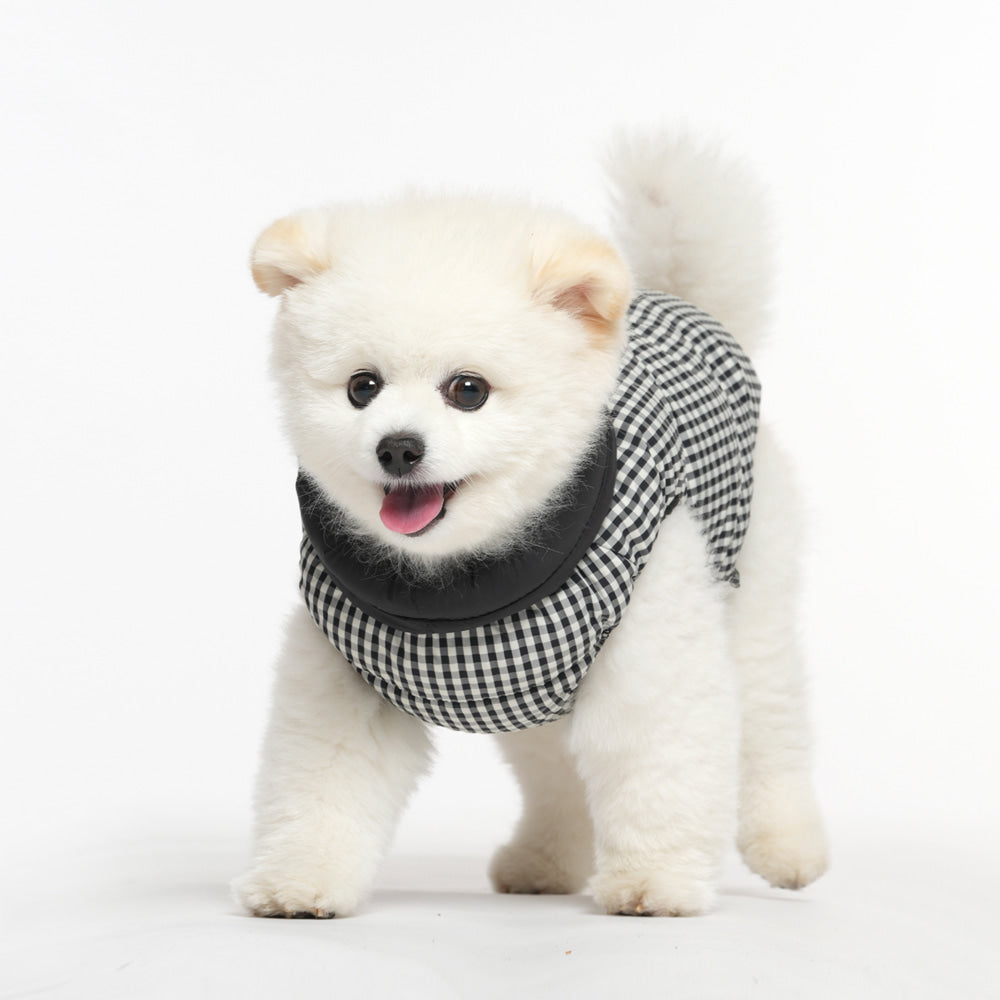 [SO-OW870] SSOOOK GooseFeel Check Padded Vest