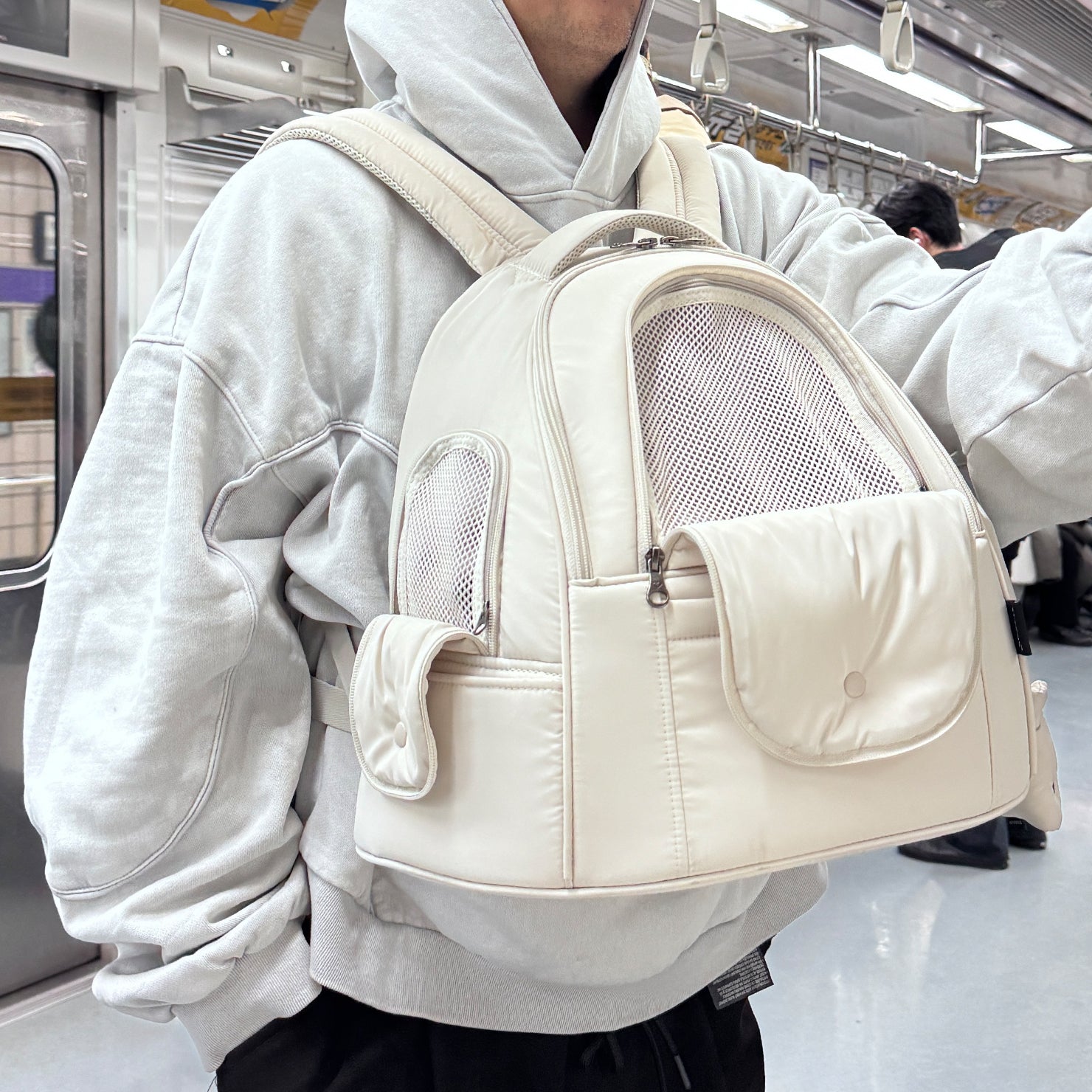 SSOOOK フロントバッグ (バックパック可)SO-CA411 ベージュ　L SSOOOK Front Bag [SO-CA411]