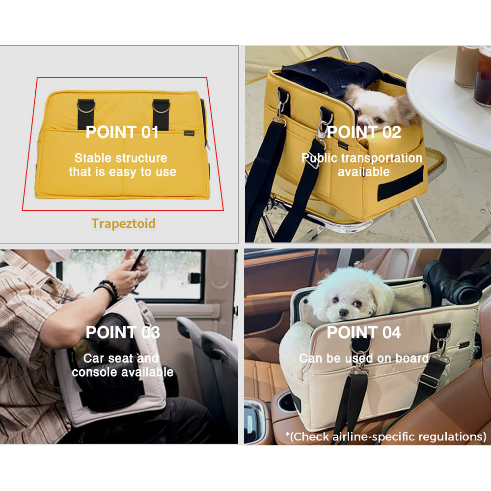 [SO-CA001] SSOOOK Bag 15Beige (SSOOOK Center Console Dog Car Seat)