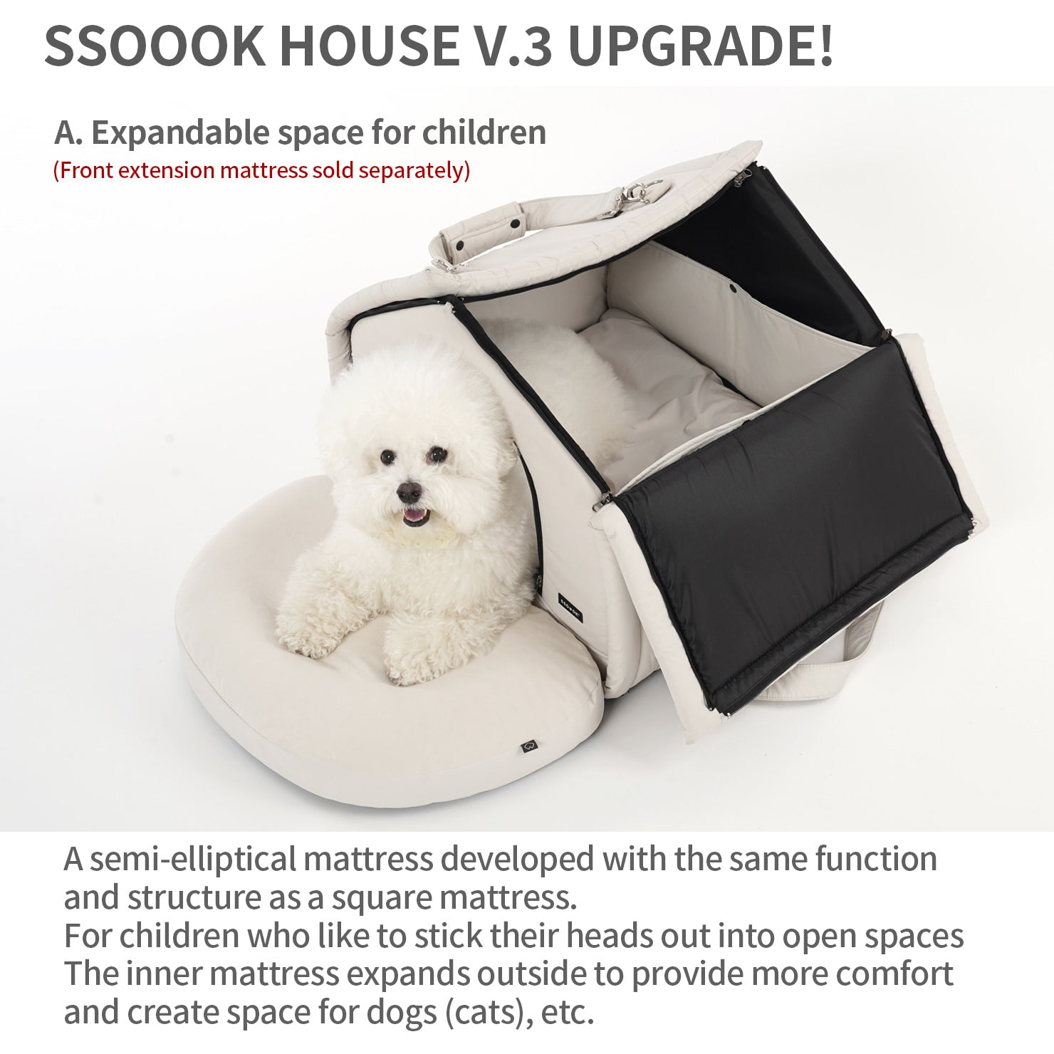 ペットハウス SSOOOKハウスV.3 Lサイズ　ベージュ SO-HS001] SSOOOK HOUSE V.3 Set