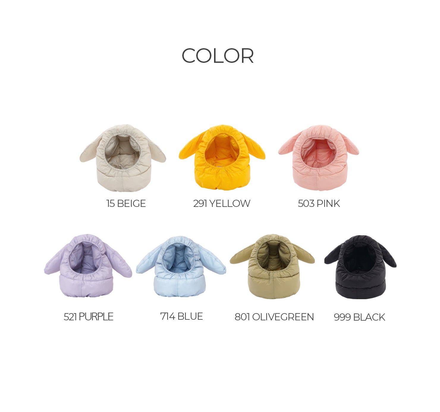 [SO-AC022] SSOOOK Goosefeel Rabbit Padded Hats