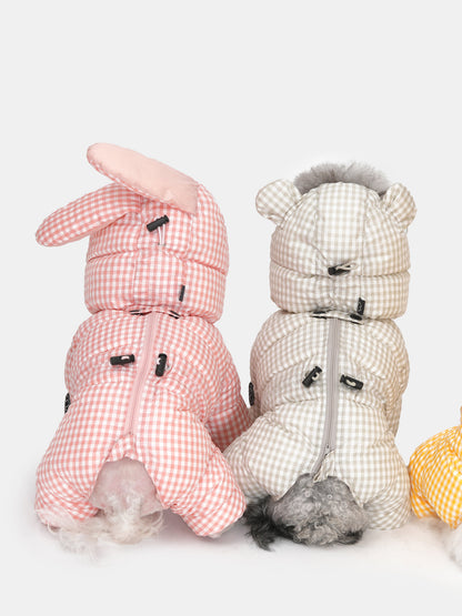 [SO-AC037] SSOOOK GooseFeel Check Rabbit Padded Hats