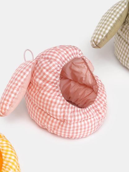 [SO-AC037] SSOOOK GooseFeel Check Rabbit Padded Hats