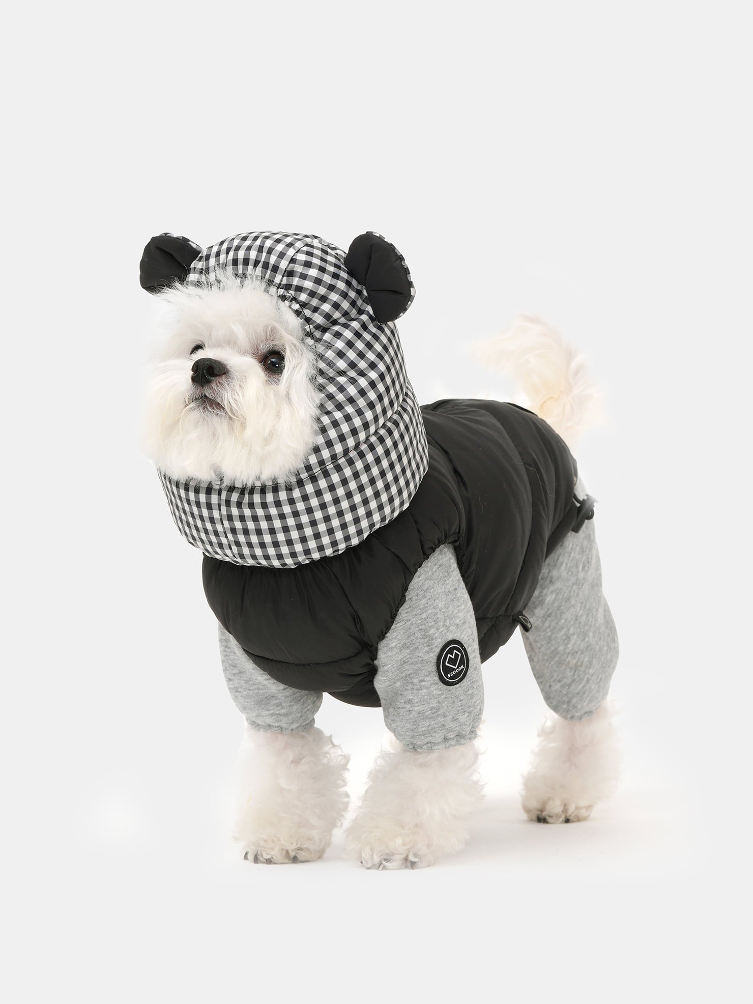 [SO-AC038] SSOOOK Goosefeel Check Bear Padded Hat