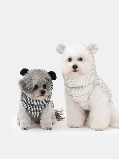 [SO-AC038] SSOOOK Goosefeel Check Bear Padded Hat