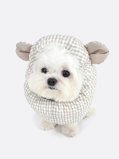 [SO-AC038] SSOOOK Goosefeel Check Bear Padded Hat