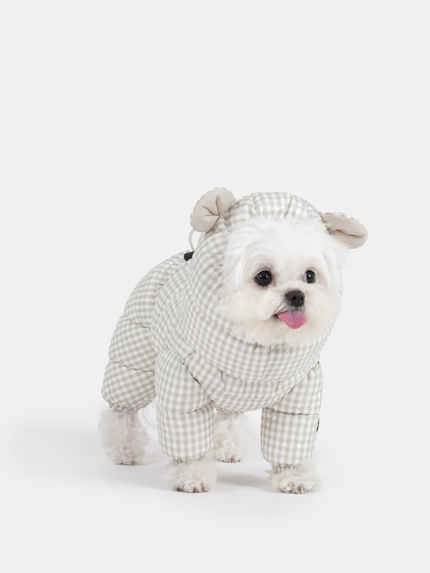 [SO-AC038] SSOOOK Goosefeel Check Bear Padded Hat