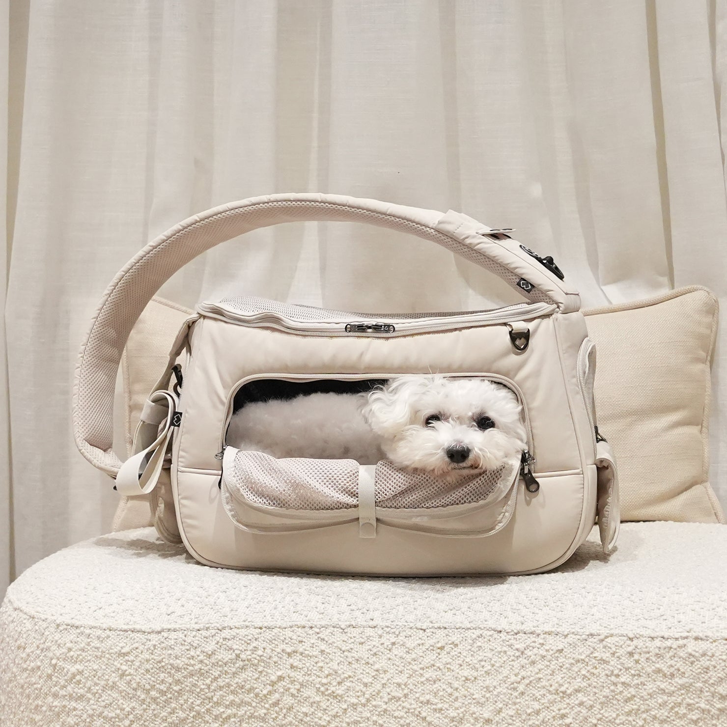 SSOOOK VIEW SLING BAG (バッグ右）ベージュ M SO-CA101] SSOOOK View Sling Bag (Ver. Right)